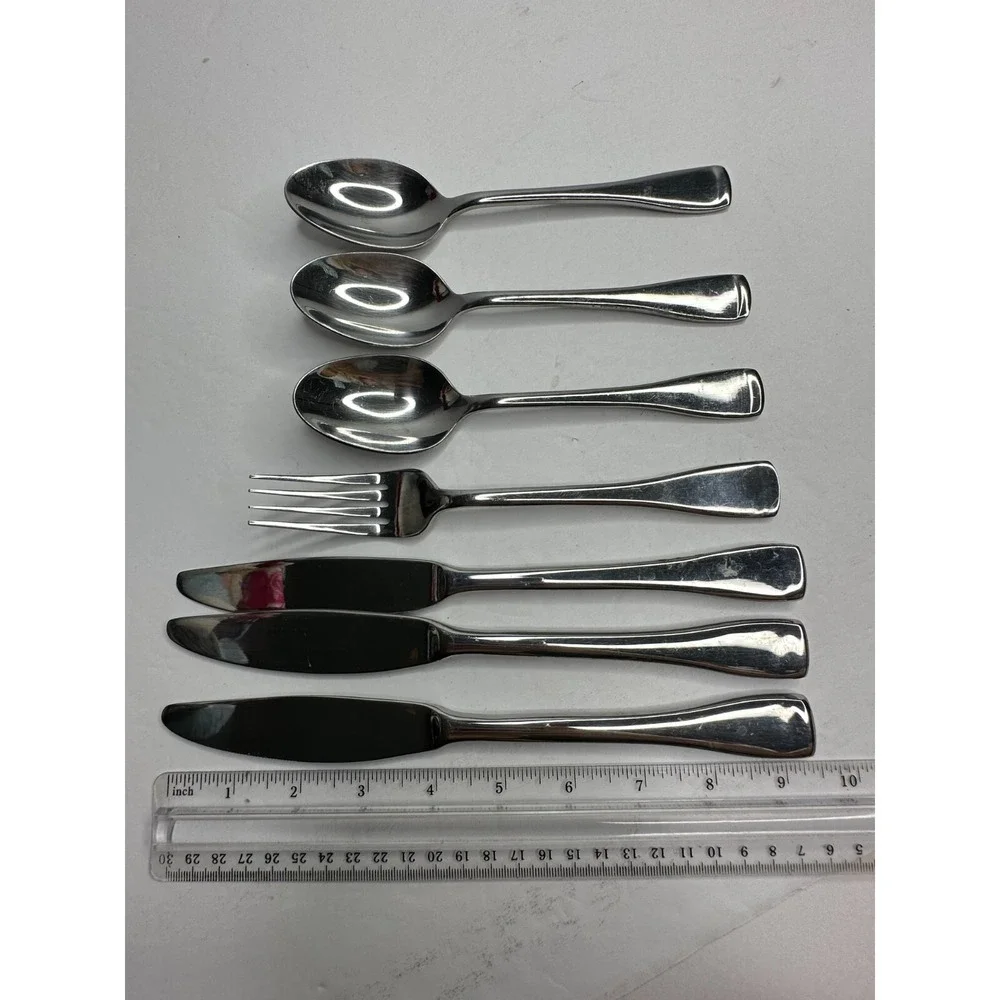 Oneida Moda Stainless Flatware Replacement 7 Pc Fork‎ Knife Spoon